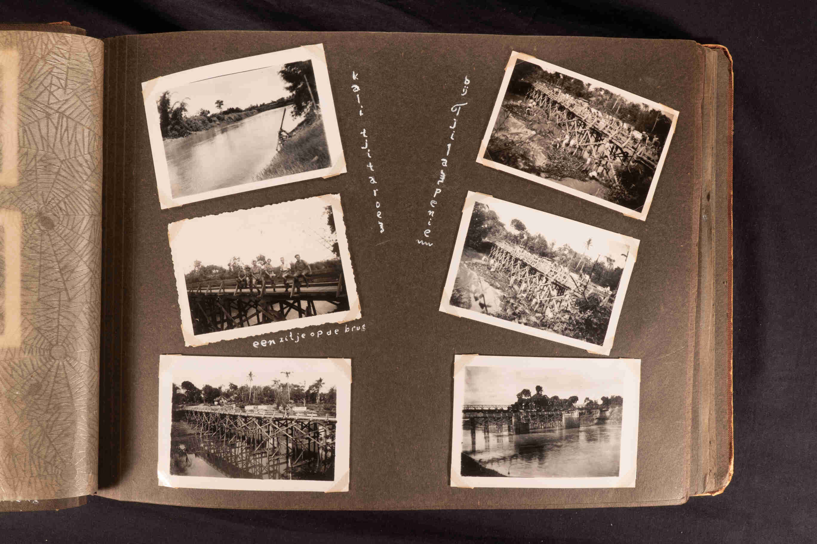 Kali Tjitaroem, brug bij Tjilampenie 1946