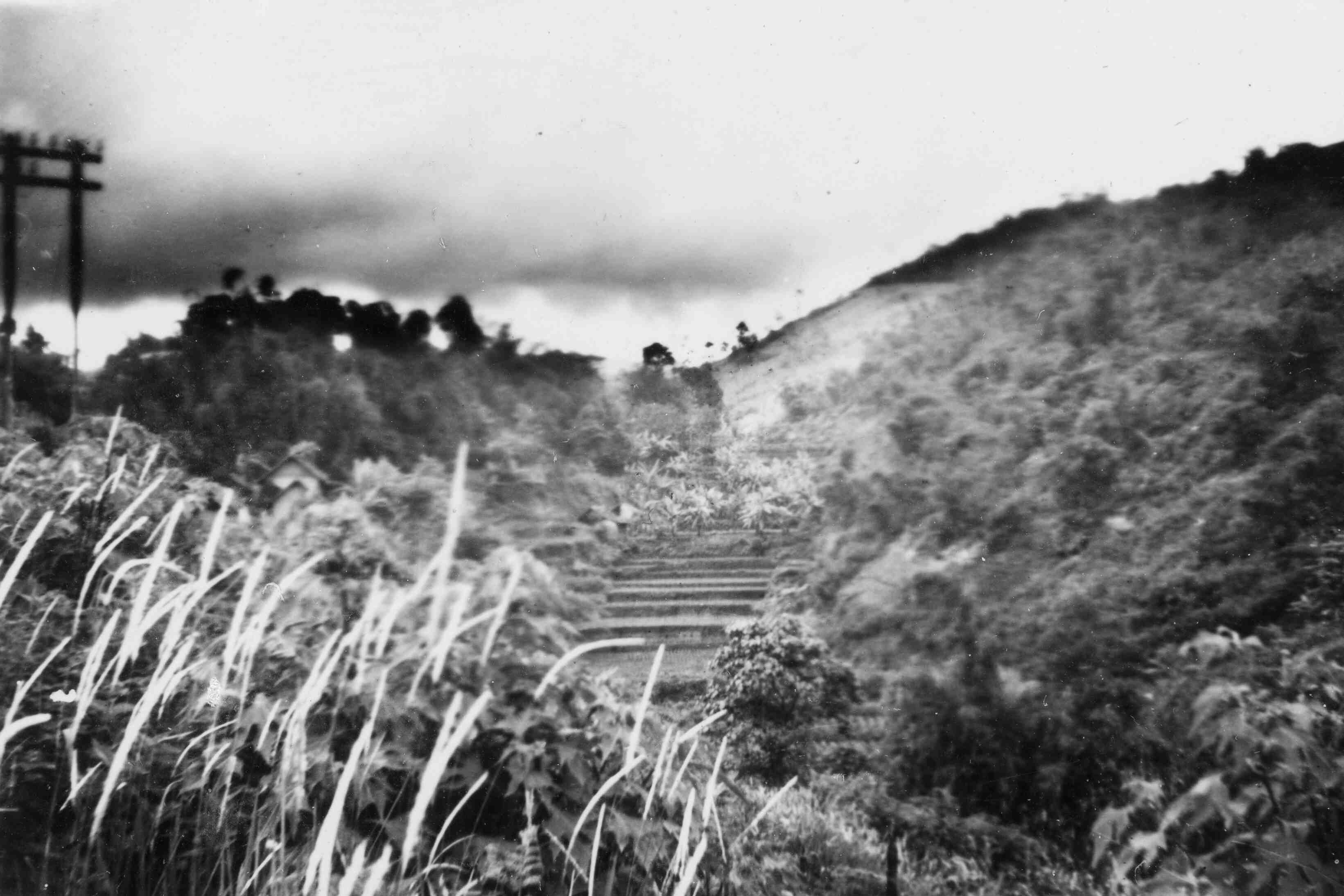 Gezicht vanaf de sterrenwacht (op de achtergrond Tangkoeban Prahoe), Java, 1946 of 1947